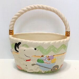 LENOX Snoopy Easter Basket with Box NWT